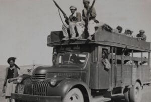 tribal irregulars from the north west frontier on the way to attack kashmir in 1947