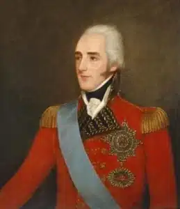 Portrait of Lord Wellesley in officer's uniform, wearing the star and sash of the Order of St Patrick, painted by Robert Home.