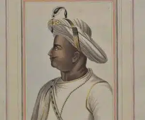 Portrait of Sultan Tipu, the ruler of Mysore.