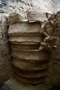 Image of a Mauryan-era ring well discovered during excavation at Purana Qila, New Delhi.