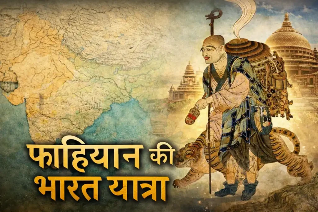 फाहियान की भारत यात्रा दर्शाता चीनी बौद्ध यात्री फाहियान