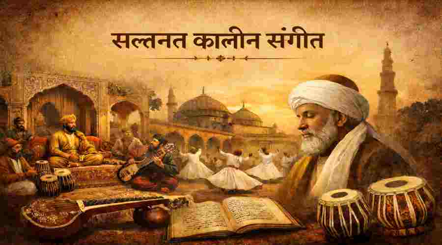 सल्तनत कालीन संगीत में दरबारी और सूफी परंपरा का विकास