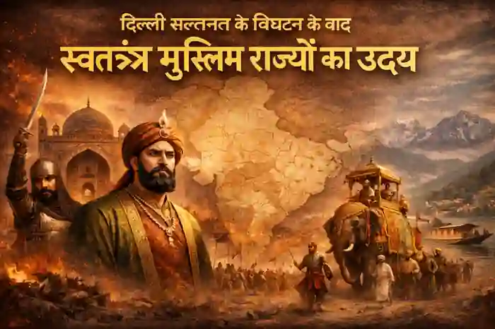 उत्तरी भारत में स्वतंत्र मुस्लिम राज्यों का उदय का ऐतिहासिक दृश्य