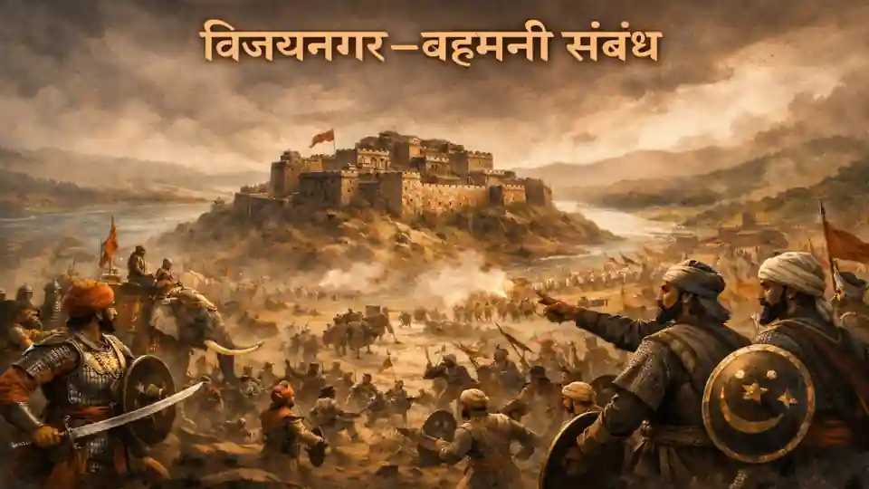 रायचूर दोआब में विजयनगर–बहमनी सैन्य संघर्ष का दृश्य